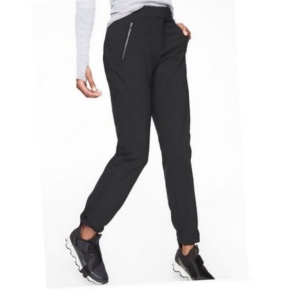 Athleta Pants - Athleta Black Wander Straight Leg Zipper Pants Size 0